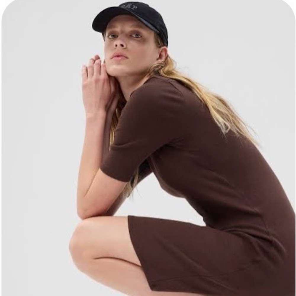 Gap Women’s Modern Mini T-Shirt Dress | Espresso, XS Petite